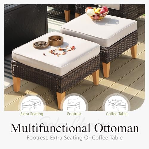 Sophia & William 9 Pieces Wicker Patio Furniture Set - Image 6