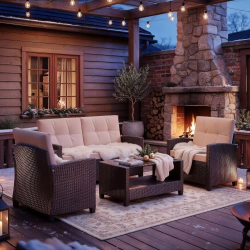 Shintenchi Patio Furniture Set, 4 Pieces Outdoor Conversation Set - Image 2