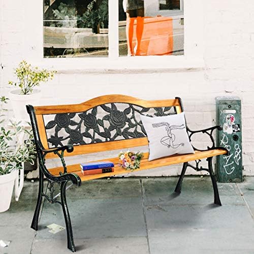 S AFSTAR Outdoor Garden Bench, Patio Bench - Image 2