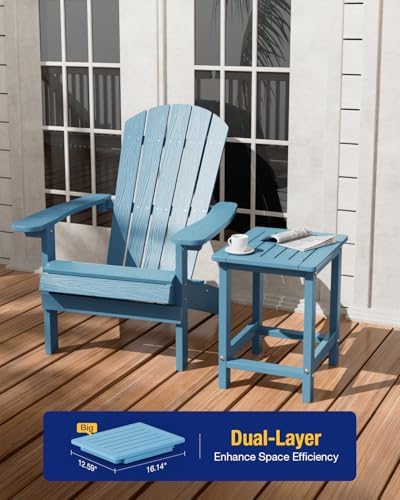 YEFU Outdoor Side Table, Weather Resistant HIPS, Maintenance Free - Image 4
