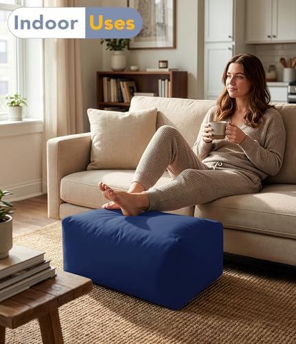Outdoor Bean Bag Ottoman Foot Rest Rectangular - Image 6