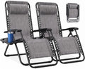 NEWBULIG Zero Gravity Chairs Set of 2, Folding Lounge Recliner Chair by NEWBULIG