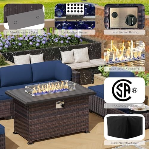 13 Pieces Outdoor Patio Furniture Set, Outdoor Sectional Furniture - Image 5