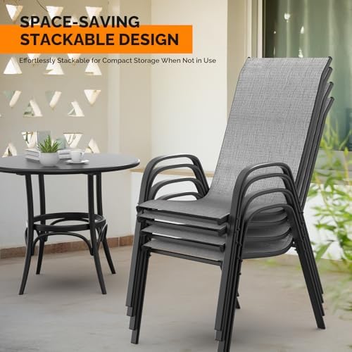 VINGLI Patio Chairs Set of 4 - Image 4