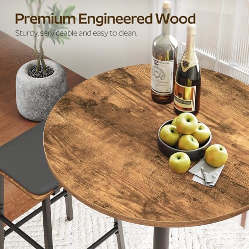 Bar Table, Round Bar Table Set of 4, Counter Height Table, Pub Cocktail Table - Image 5