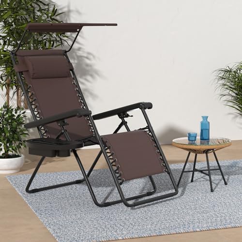 Best Choice Products Zero Gravity Chair Recliner w/ Canopy Shade - Image 2
