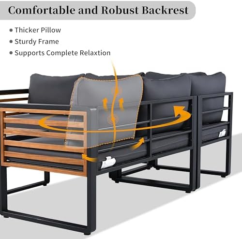 Modern L-Shaped Outdoor Conservation Sofa Set - Image 4