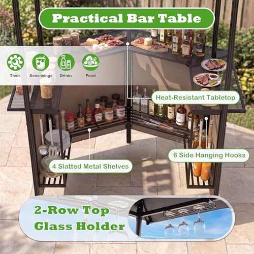 Tangkula 3 Piece Patio Bar Set - Image 3