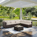 Rattaner 7 Pieces Wicker Patio Furniture Conversation Set Outdoor Sectional by Rattaner
