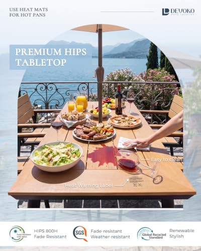 Devoko 7 Pcs Aluminum Patio Dining Sets - Image 4