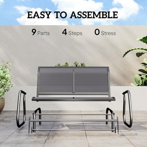 Outsunny 2-Person Outdoor Glider Bench - Image 5