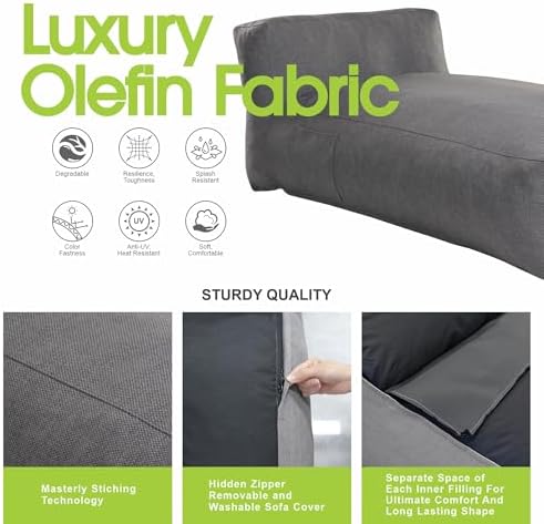 Outdoor Bean Bag Lounger Daybed Lazy Sofa Bed - Image 6