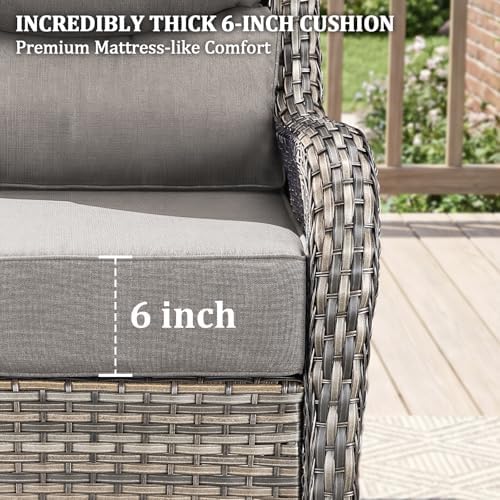 Luxury Swivel Rocker Chairs Fire Pit Set - Image 6