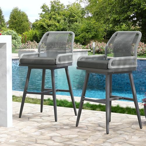 Bar Stools Set of 4, Rattan Counter Height - Image 6