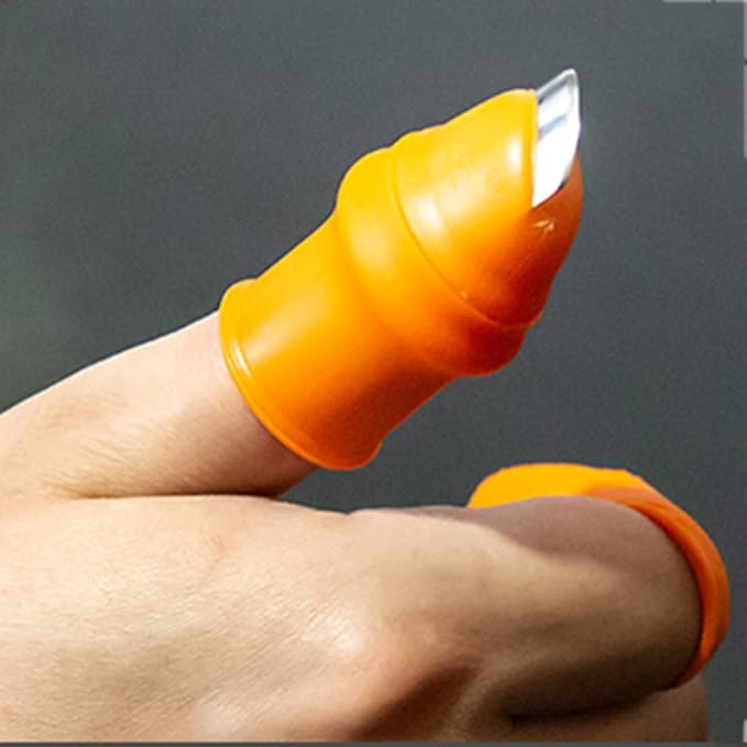 Fruit and Vegetable Picking Potted Plants Trim Silicone Thumb Knife Set Picking Portable Knife Garden Tools