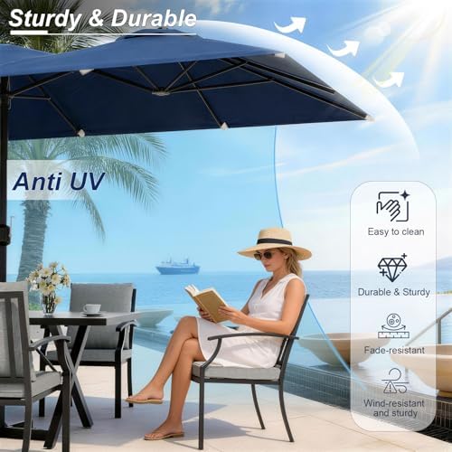 10 Piece Outdoor Dining Set for 8, Patio Table and Chairs Set - Image 6