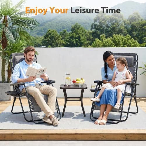 NEWBULIG Zero Gravity Chairs Set of 4, Folding Lounge Recliner Chair - Image 2