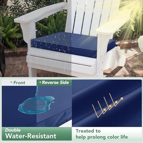 Outdoor Chair Cushions Set of 4: Waterproof & Fade Resistant Deep Seat Cushion - Image 3