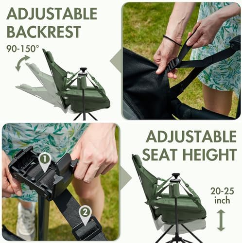 Portal Hammock Camping Chair, Mesh High Back, 400 lbs Adjustable - Image 3