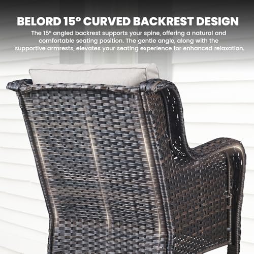 Patio Wicker Sofa Set 6 Pieces Patio Furniture Set Outdoor Couch, 2 Patio - Image 5