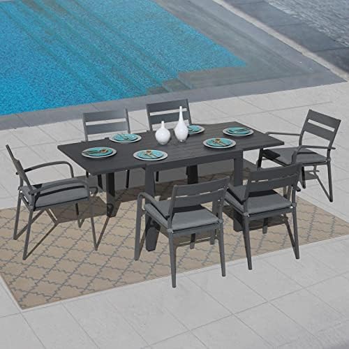 Soleil Jardin Aluminum Extendable Outdoor Dining Table - Image 4