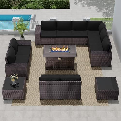 13 PCS Outdoor Patio Furniture Set, Outdoor Sectional Furniture by RTDTD