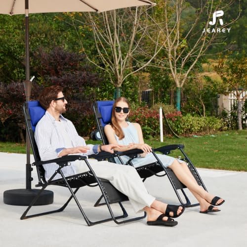 JEAREY Zero Gravity Chairs Set of 2, Oversized Recliners - Image 4