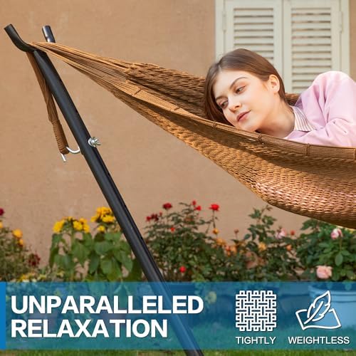 Double Hammock with Stand for Outside, Heavy-Duty - Image 3