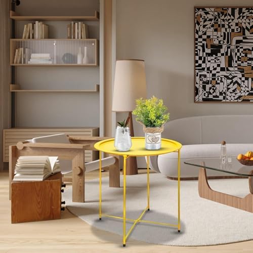 Small Side Table, Round End Table, Outdoor Side Table - Image 4