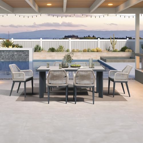 PURPLE LEAF 7 Pieces Patio Dining Set by PURPLELEAF