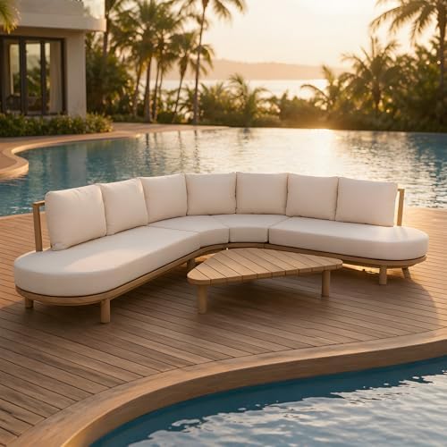 Merax Outdoor 5 Piece Half- Moon Sofa by Merax