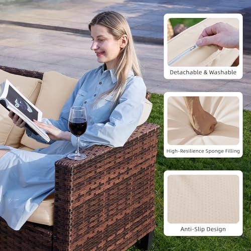 UDPATIO Patio Furniture Set, 5 Pieces Outdoor Conversation Sets - Image 6