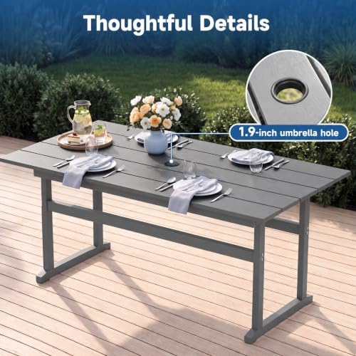 67" Rectangular Outdoor Dining Table - Image 5