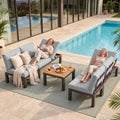 Aluminum Modular Outdoor Patio Furniture Set, Daybed Sectional by Oasbira