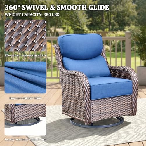 Luxury Swivel Rocker Chairs Set - Image 6