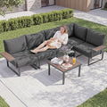6PC L Shaped Outdoor Sectional Sofa Set by HOMEZILLIONS