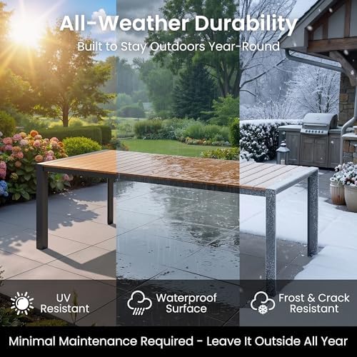 Crestlive Outdoor Dining Table for 8 - Image 5