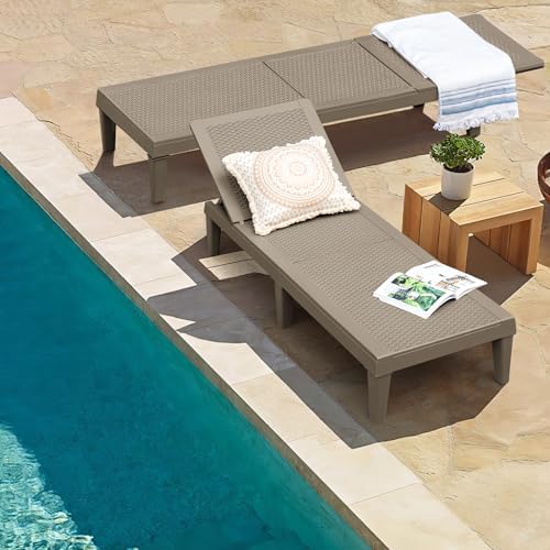 Homall Outdoor Lounge Chairs Set of 2, Quick Assembly & Waterproof Patio Chaise - Image 2