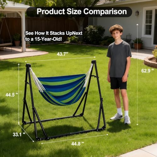 2-in-1 Hammock Chair with Stand, Portable Hammock - Image 4