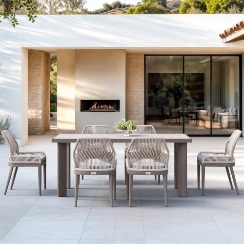 PURPLE LEAF Patio Dining Set 7 Pieces by PURPLELEAF