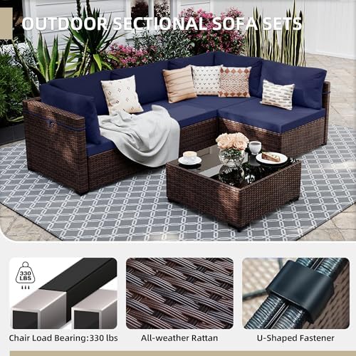 5-Piece Wicker Patio Furniture Set - Image 3
