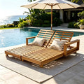 Christopher Knight Home Mari Acacia Wood Chaise Lounge Chair Outdoor, Spacious by ChristopherKnightHome