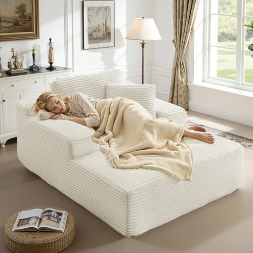 65 Inch Oversized Indoor Chaise Lounge by Unknown