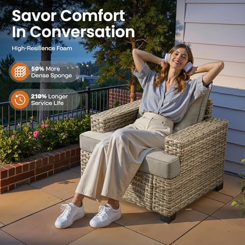 ovios 10 Piece Patio Sectional Furniture - Image 3