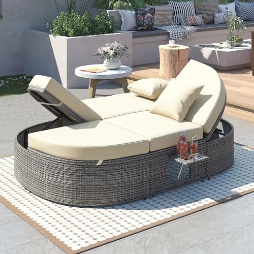 Outdoor Sun Bed Patio 2-Person Daybed by SCANORDIC