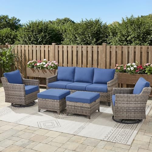 Patio Wicker Swivel Rocker Patio Chairs by Belord