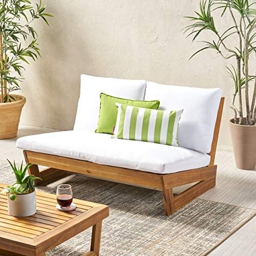 Great Deal Furniture Kaitlyn Outdoor Acacia Wood Loveseat by ChristopherKnightHome