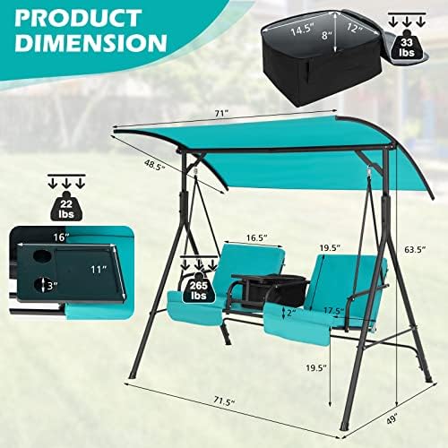 Tangkula 2 Person Porch Swing - Image 4