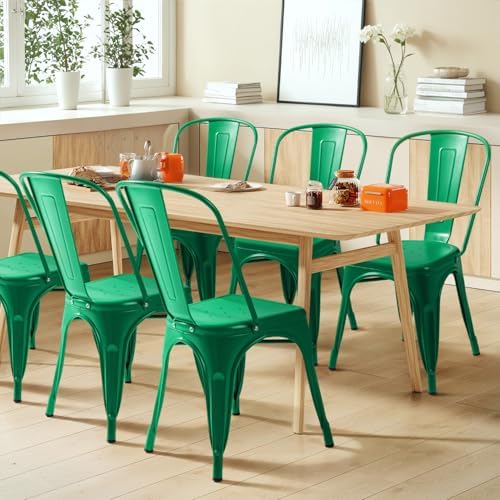 Furmax Metal Dining Chairs Set of 4, - Image 2