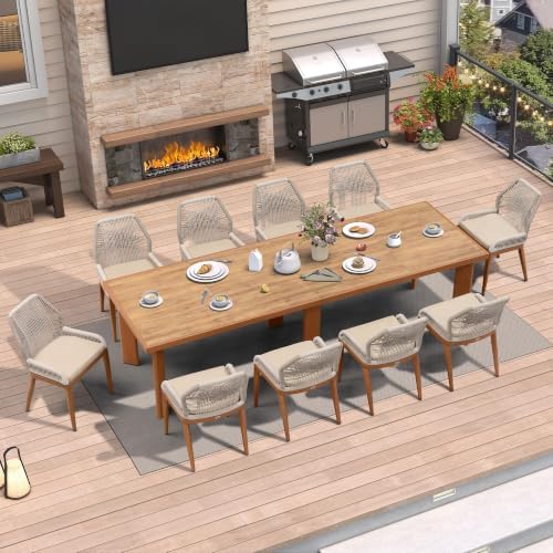 PURPLE LEAF 11 Pieces Patio Dining Set - Image 2